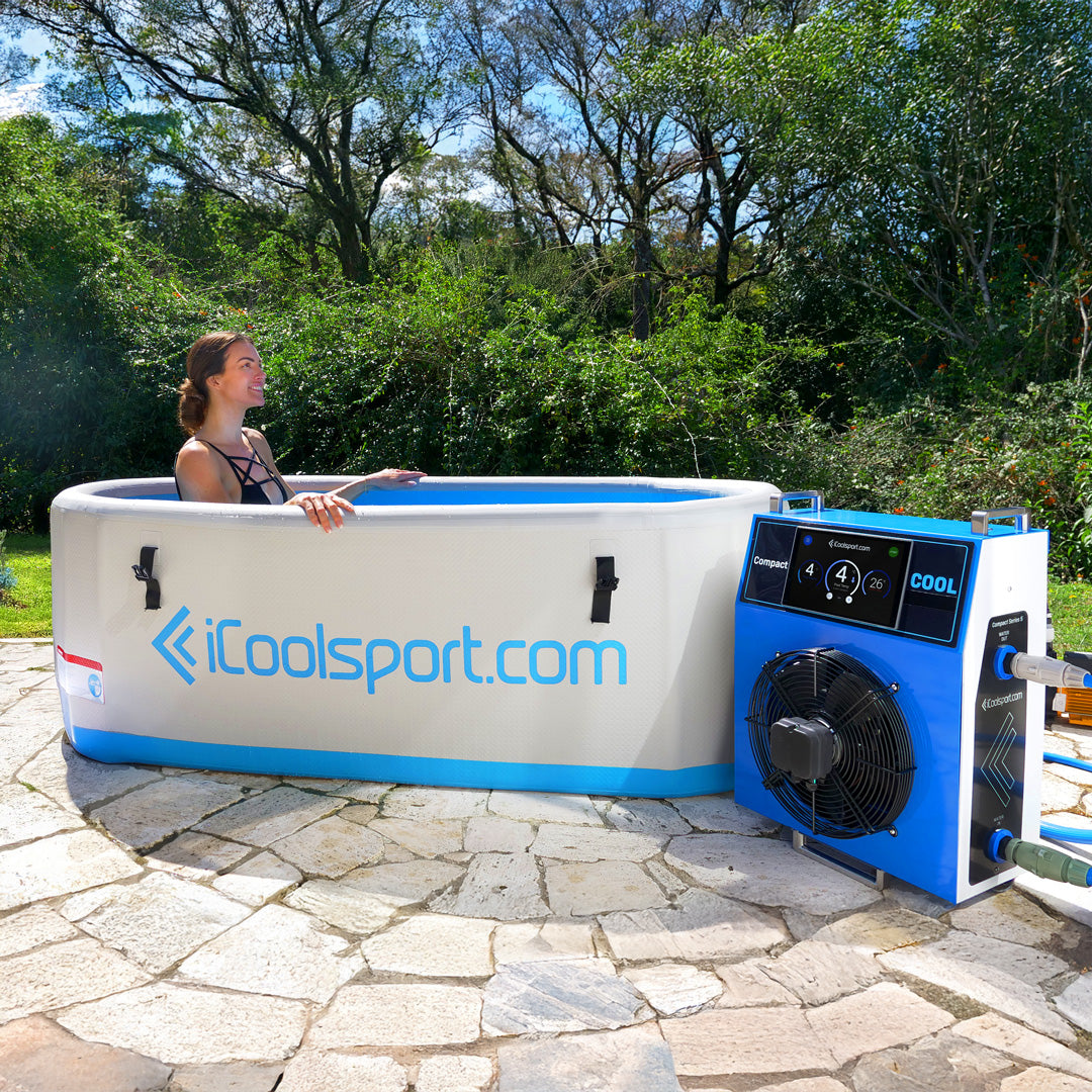 IceMate Inflatable Portable Ice Bath and Compact Cool Ice Bath Chiller Package - iCoolsport