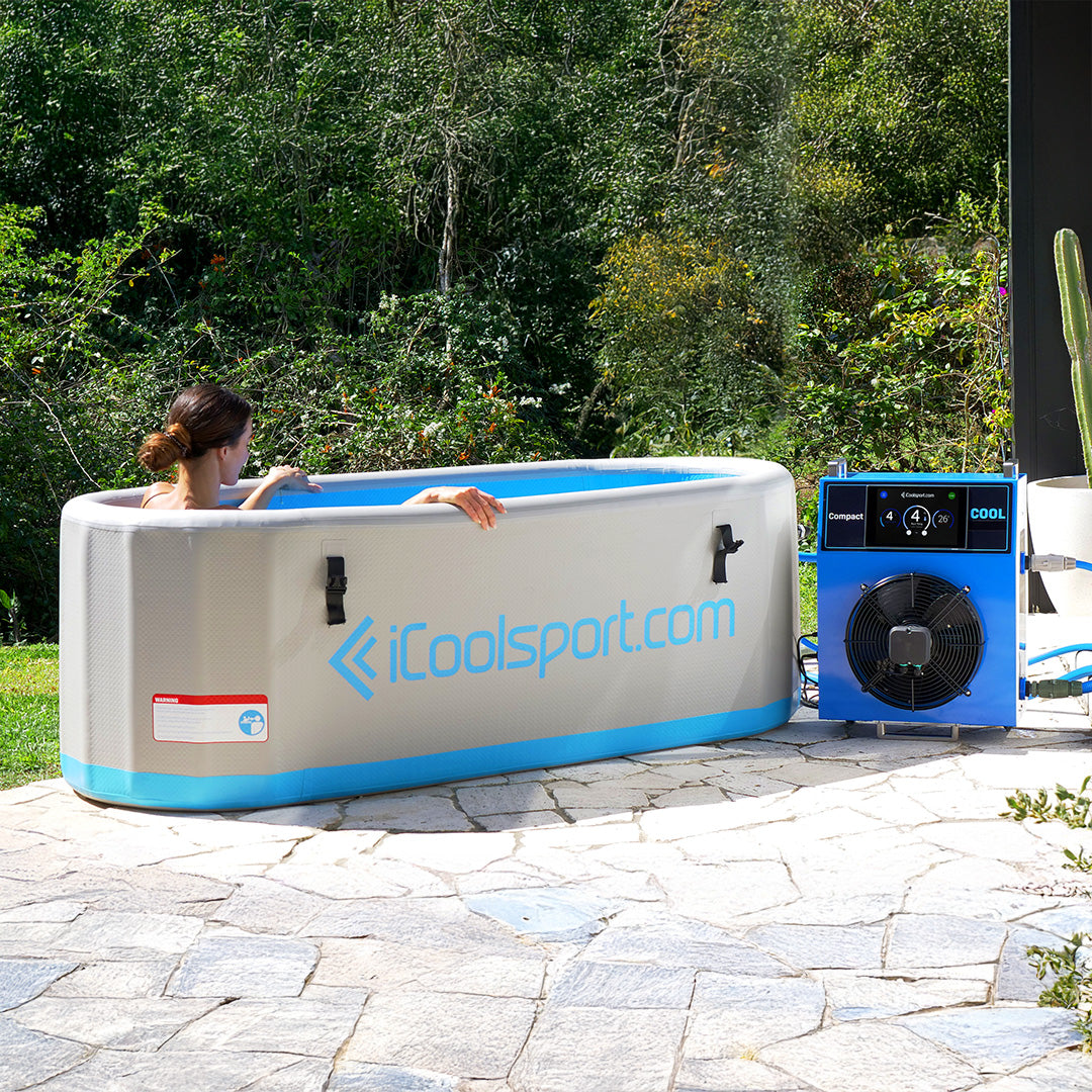 IceMate Inflatable Portable Ice Bath and Compact Cool Ice Bath Chiller Package - iCoolsport