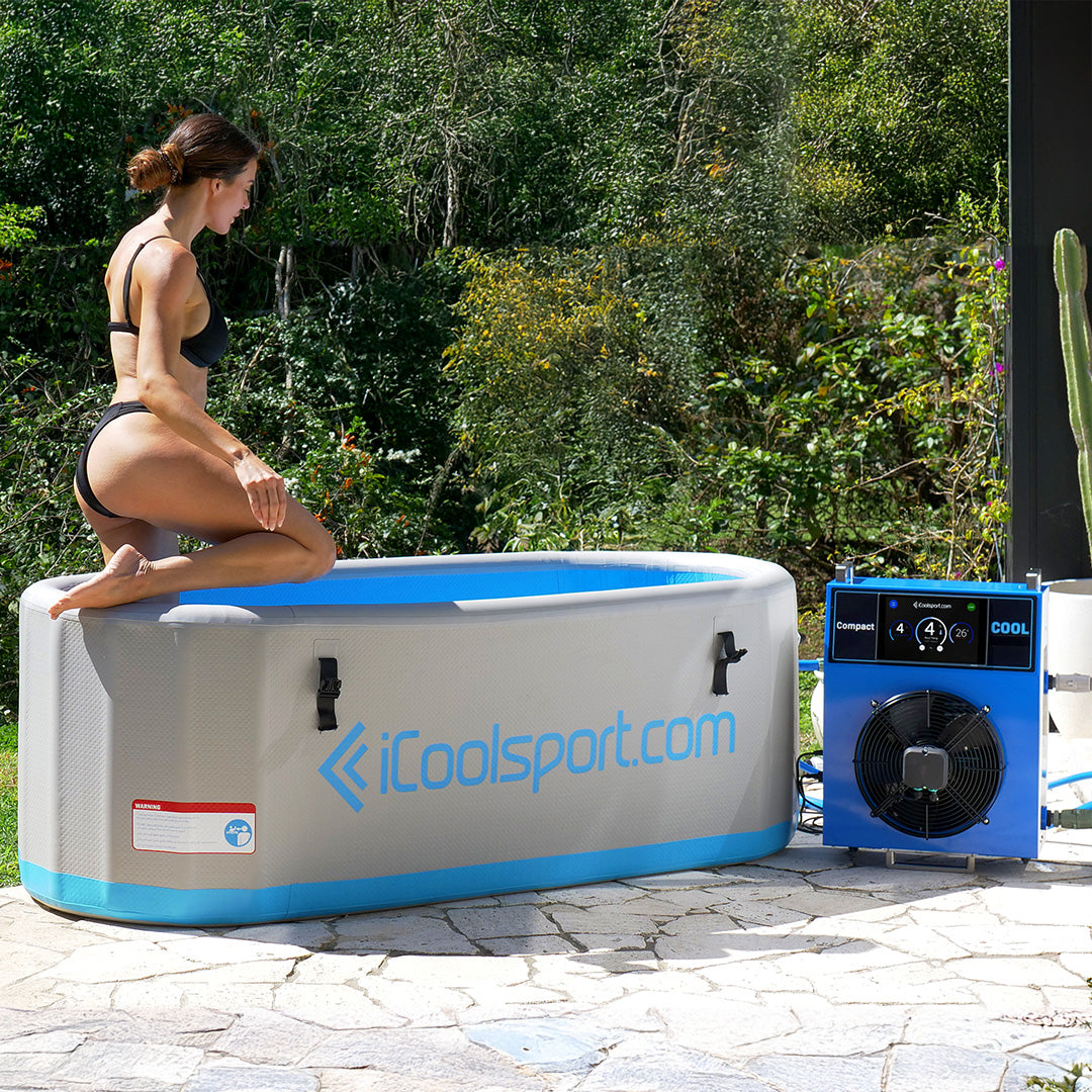 IceMate Inflatable Portable Ice Bath and Compact Cool Ice Bath Chiller Package - iCoolsport