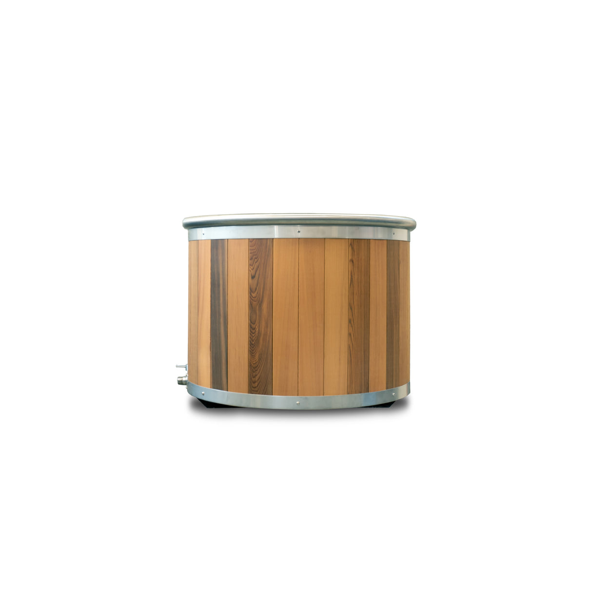 iSteel Stainless Steel and Cedar Cold Plunge with Remote Turbo Mini Chiller - iCoolsport