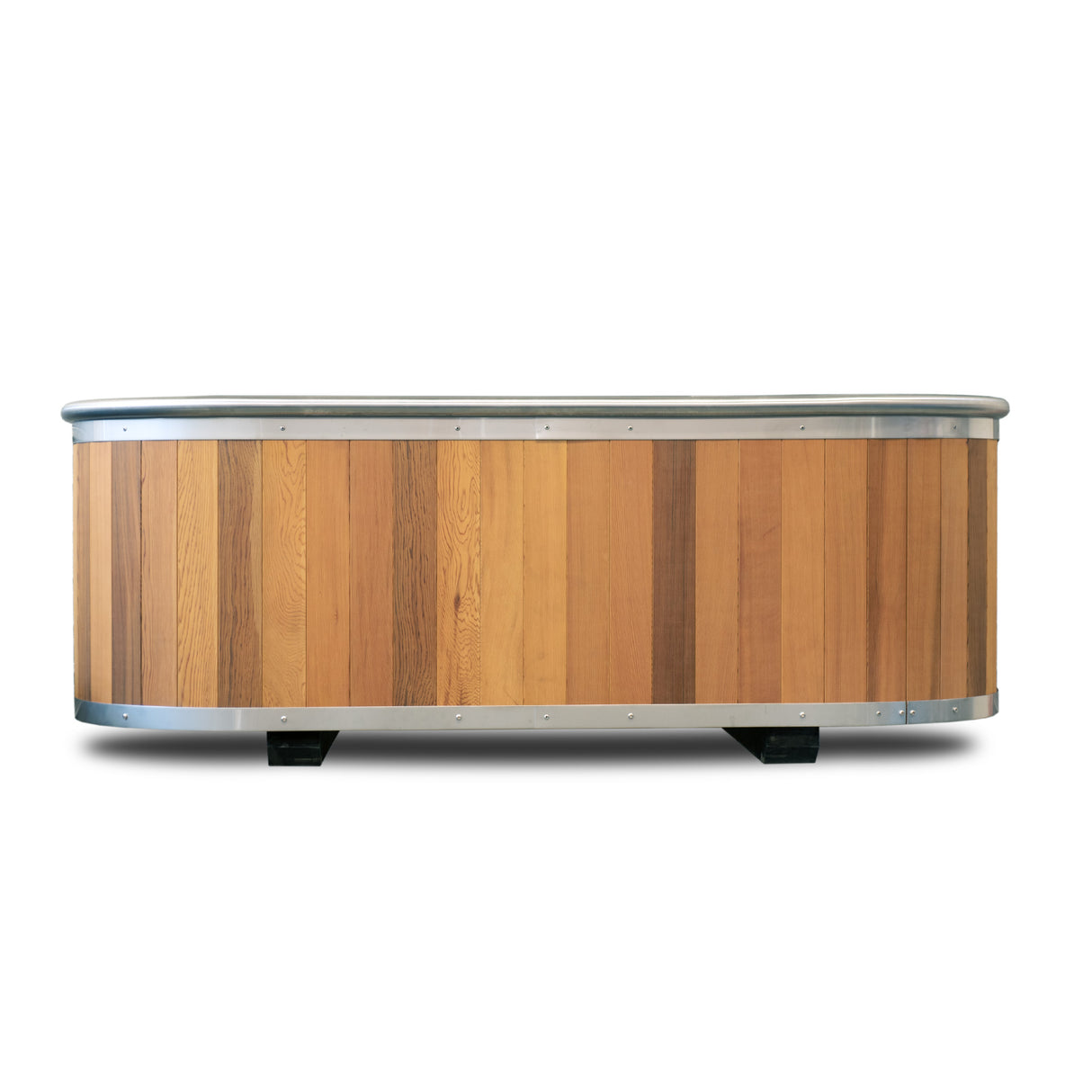 iSteel Stainless Steel and Cedar Cold Plunge with Remote Turbo Mini Chiller - iCoolsport