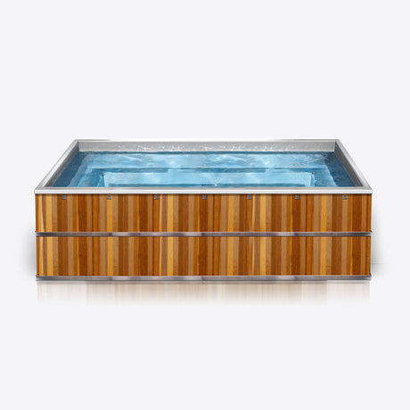 Stainless Steel, Wooden Clad Cold Plunge 5m Pool - iCoolsport