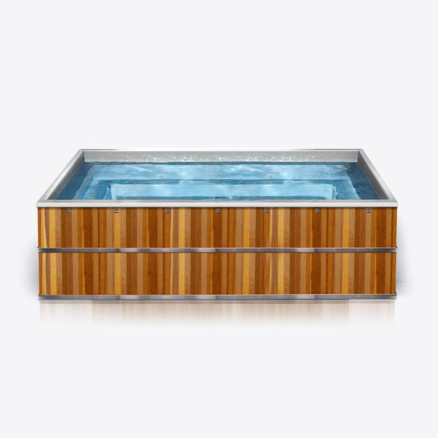 Stainless Steel, Wooden Clad Cold Plunge 5m Pool - iCoolsport
