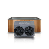 Stainless Steel, Wooden Clad Cold Plunge Rectangle Pool inc Turbo Typhoon Chiller